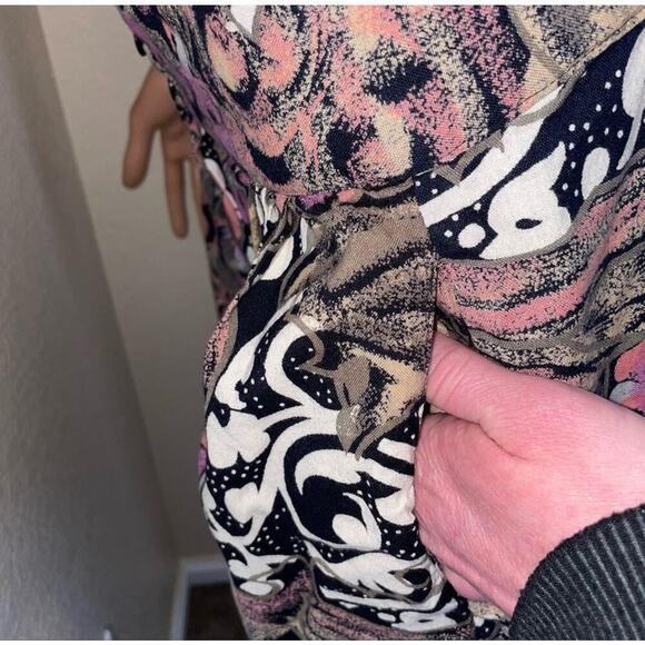 Way to Go brand chino shorts floral paisley print knee length dress gaucho pants - Picture 4 of 10